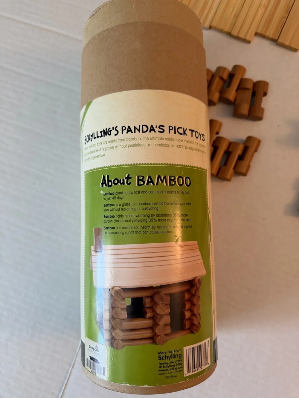Panda's Pick Bamboo Builders - Natural Brown Eco Toy Set